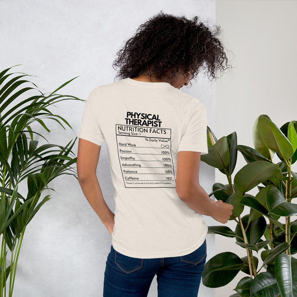 Physical Therapy Nutritional Facts Tee