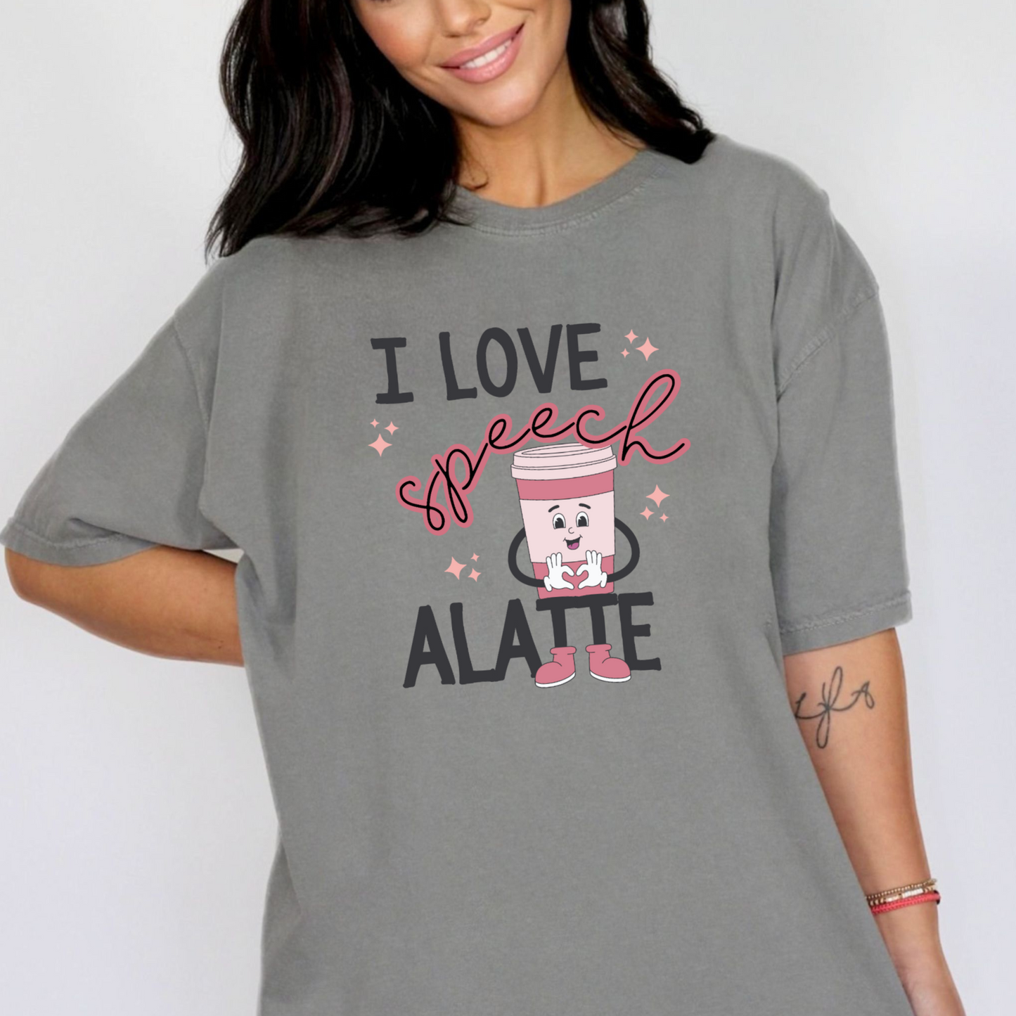 I Love Speech Alatte | Comfort Colors