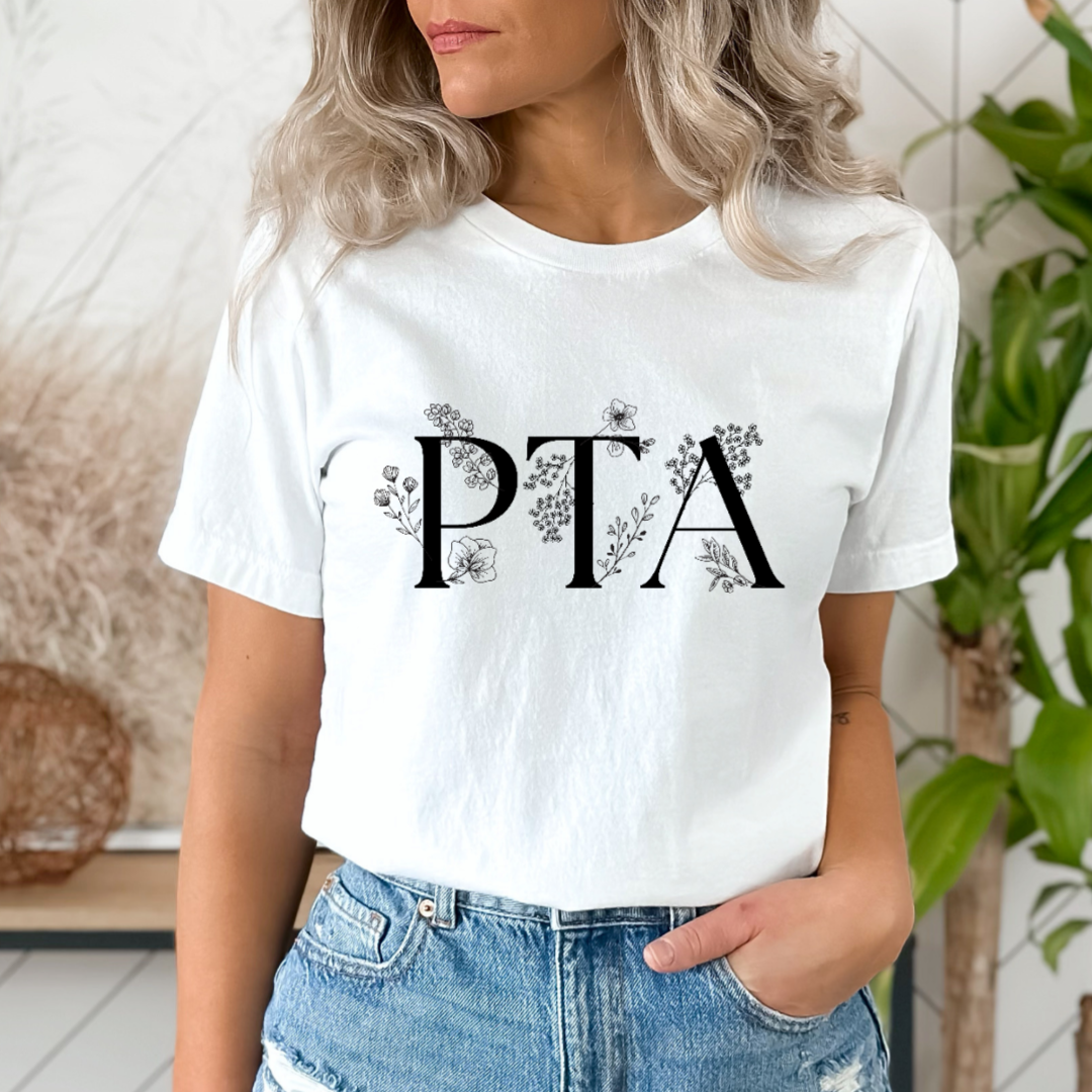 PTA Floral Tee | Comfort Colors