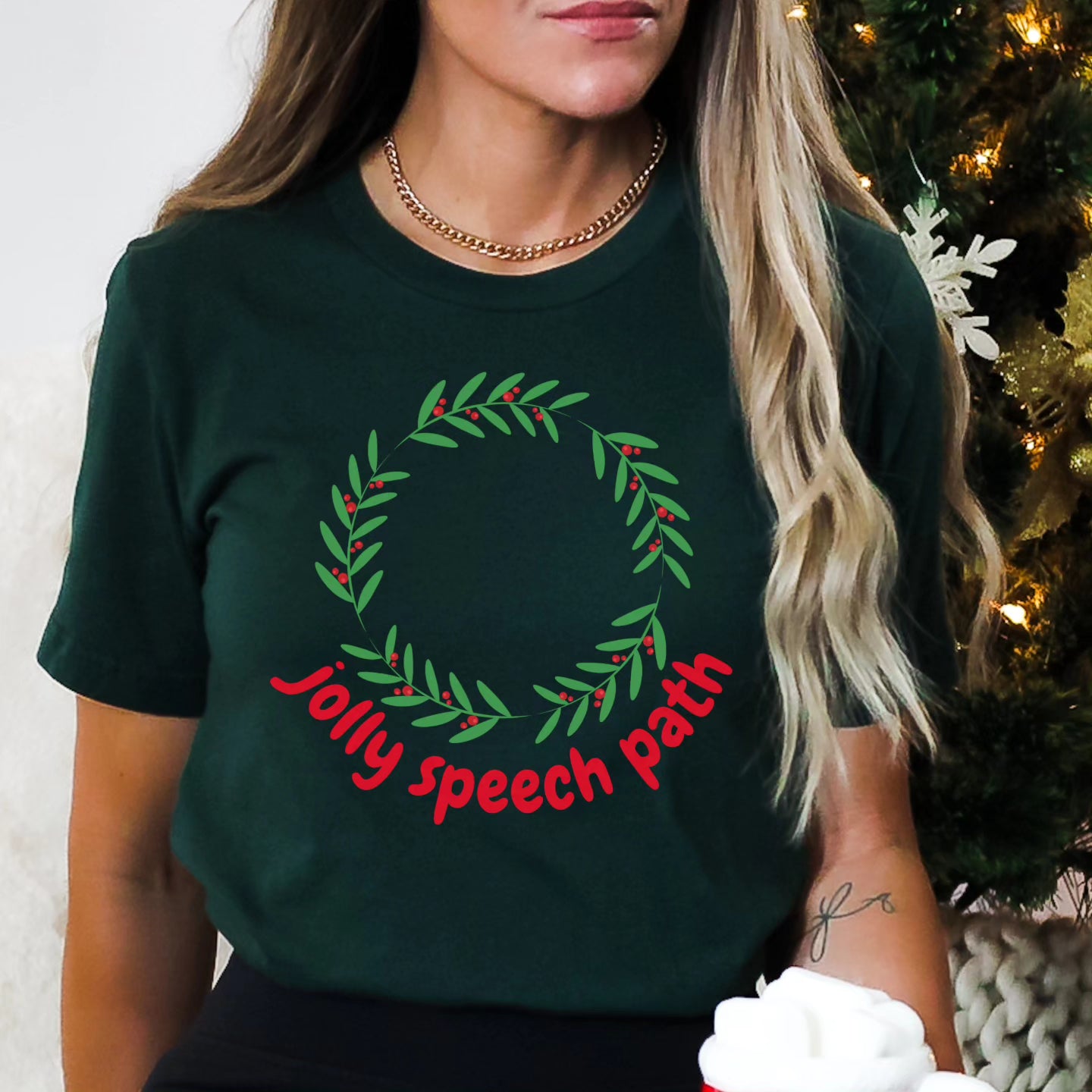 Jolly Speech Path Wreath Tee