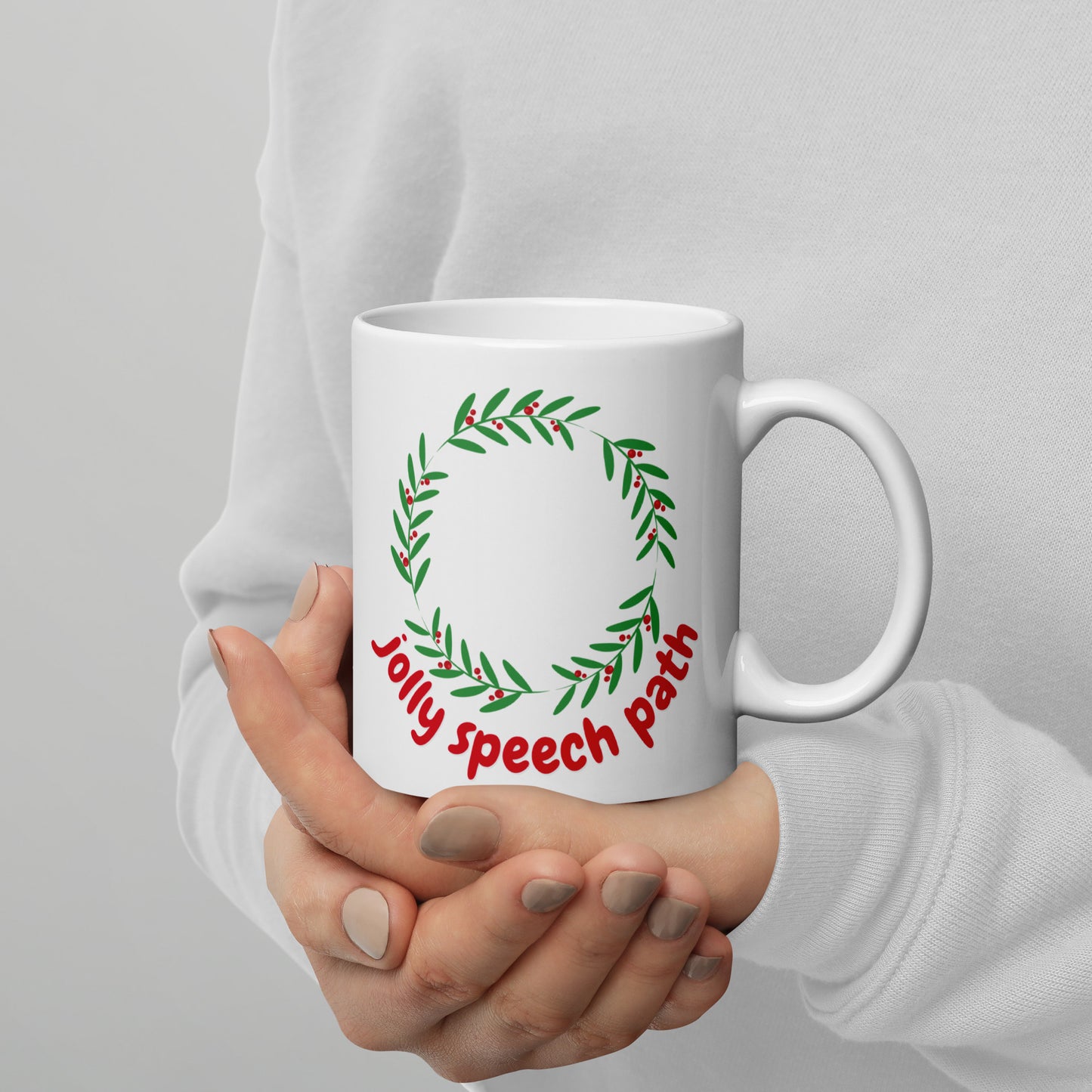 Jolly Speech Path Wreath Mug