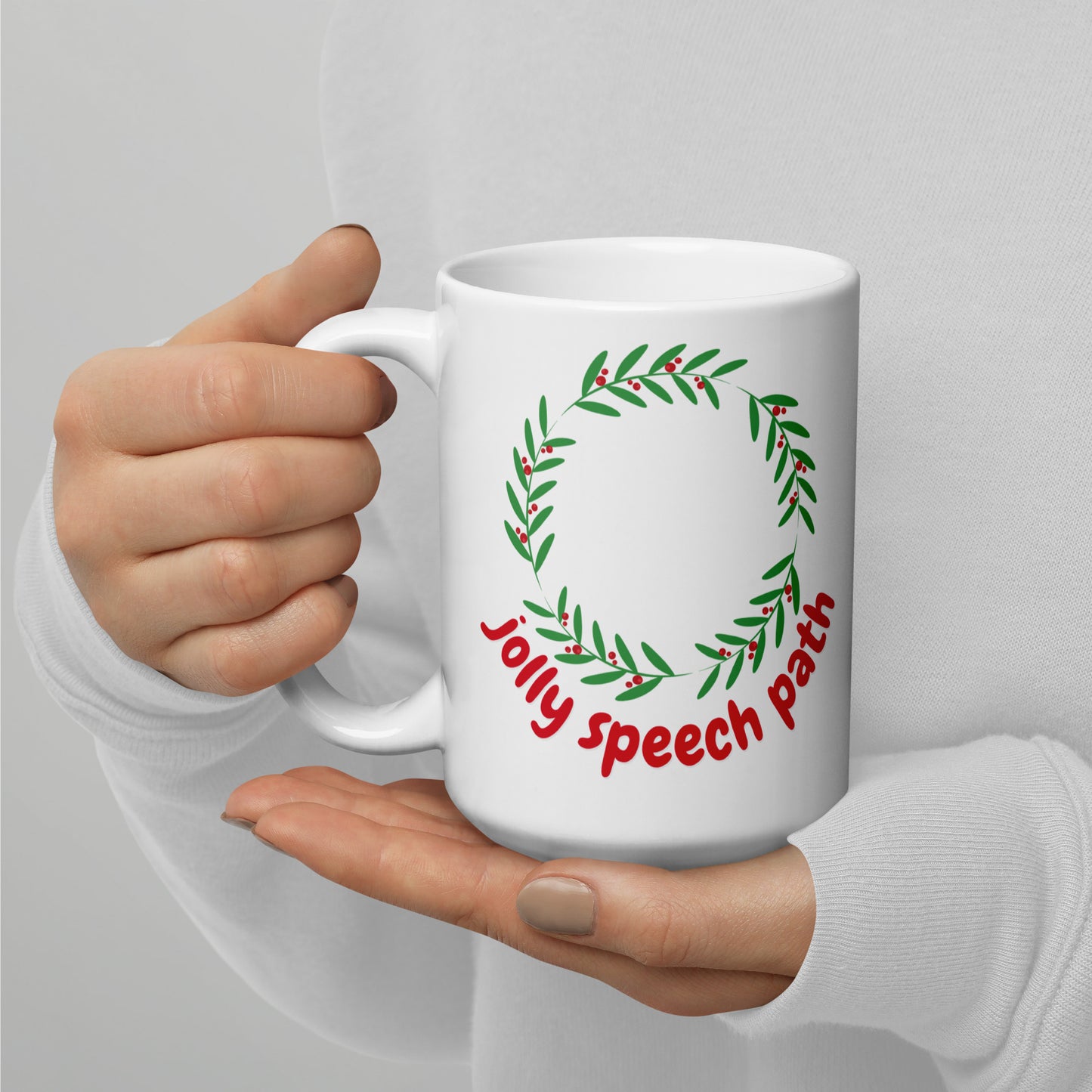 Jolly Speech Path Wreath Mug