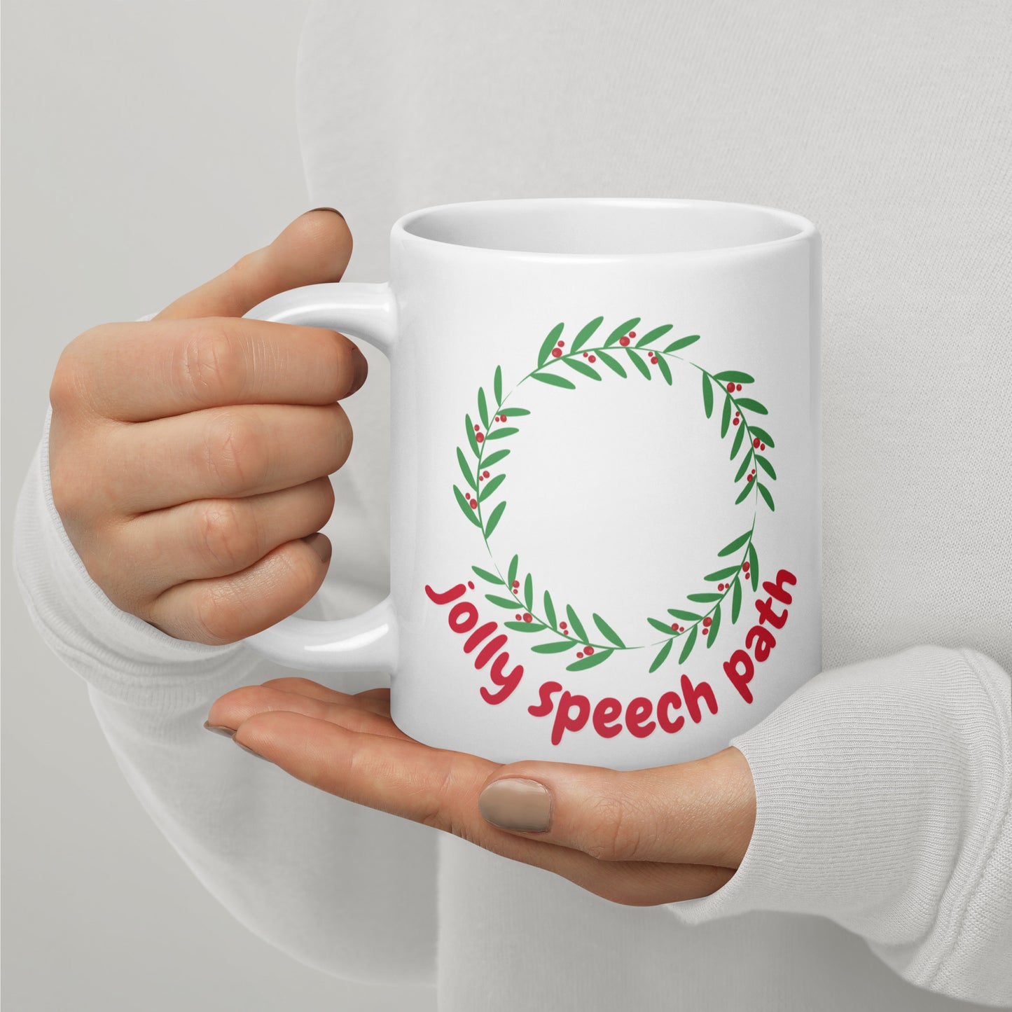 Jolly Speech Path Wreath Mug