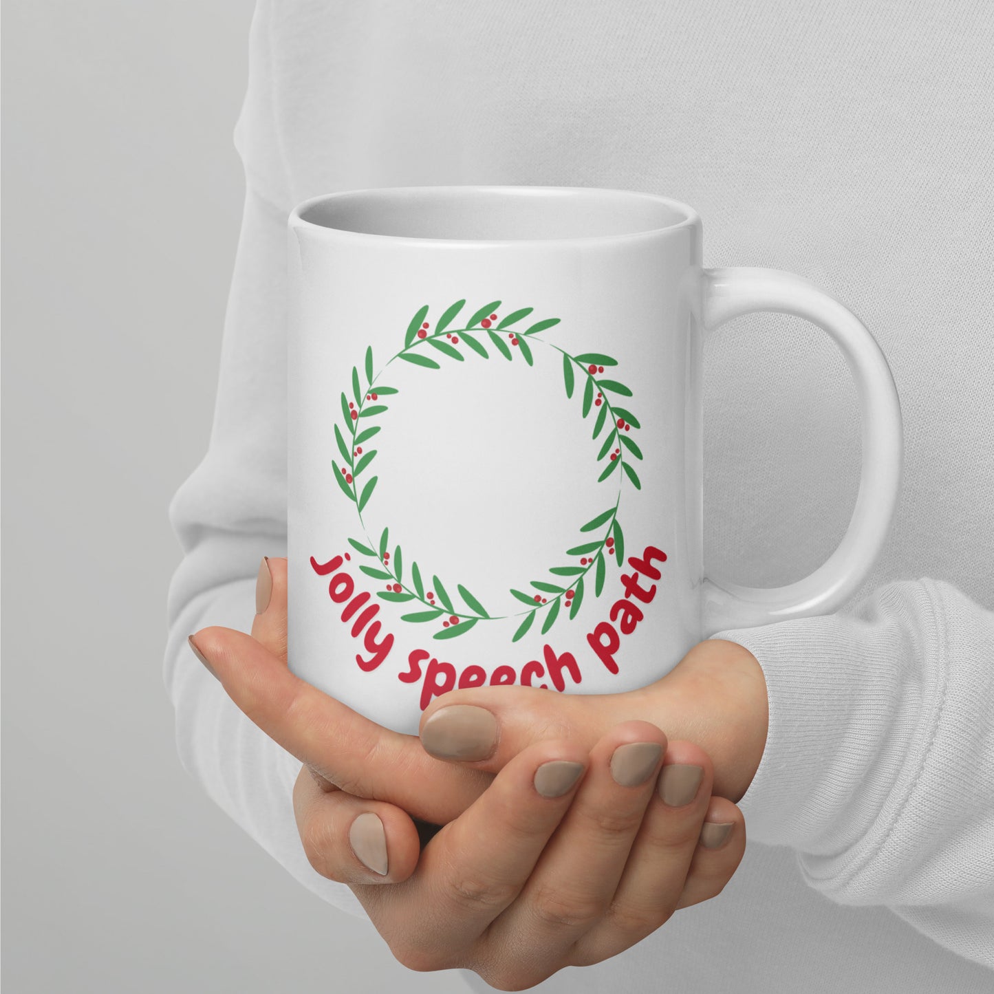 Jolly Speech Path Wreath Mug