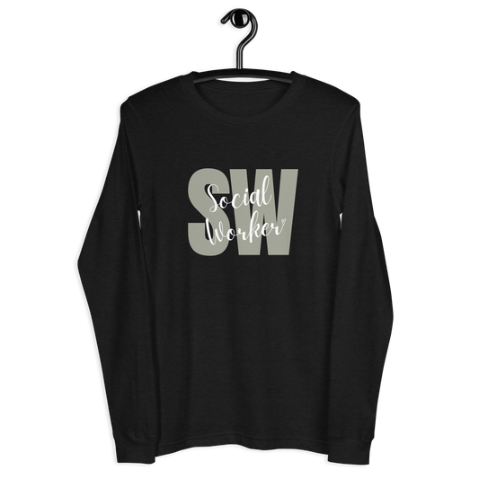 Social Worker Heart Long Sleeve Tee