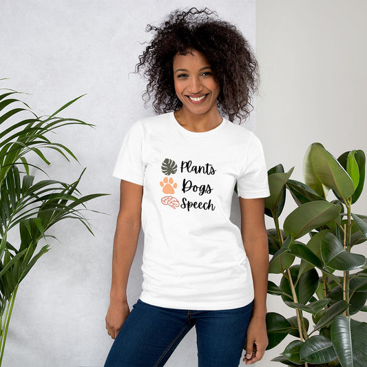 Plants Dogs Speech Tee