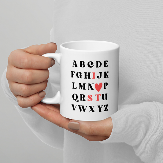 I Heart ST Alphabet Mug